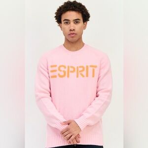 New Esprit Sweater Men’s Large Women’s XL Pink Orange Soft $239